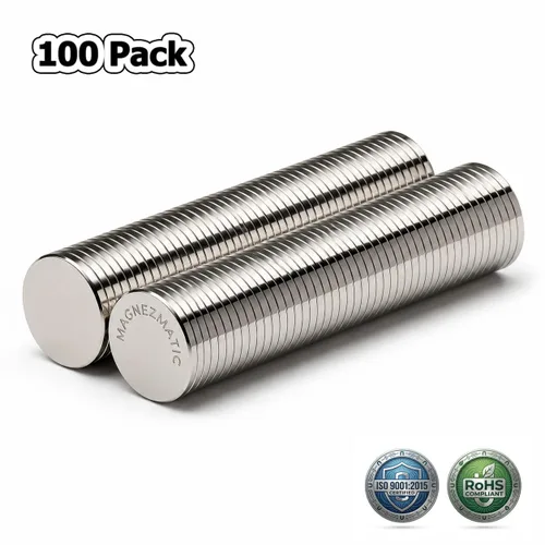 Miniatura 2 de Imanes de disco fino de neodimio de 0.394 in x 0.039 in (3/8 x 1/32 pulgadas) N50 – Imanes planos redondos de tierras raras para manualidades