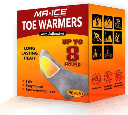 Miniatura 8 de MR.ICE - Calentadores de dedos del pie y plantillas para pies, desechables, activados por aire, calentadores calientes de larga duración