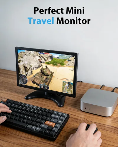 Miniatura 4 de Monitor de seguridad pequeño para cámara Mini PC: caja de metal, 10.5 pulgadas 16:10 1920 × 1280, puerto HDMI y VGA, altavoces duales, alto brillo