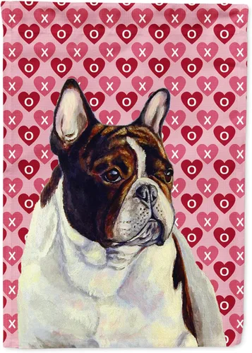 Miniatura 83 de Caroline's Treasures SS4484GF Bandera de jardín con diseño de bulldog inglés y corazones para el Día de San Valentín, bandera decorativa para patio