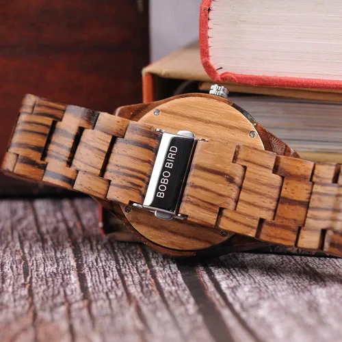 Miniatura 7 de BOBO BIRD Relojes de madera de diseño especial para hombre, relojes deportivos de cuarzo