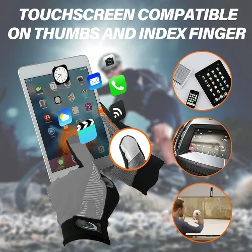 Miniatura 2 de FUDOSAN Guantes de ciclismo para pantalla táctil, guantes de entrenamiento para gimnasio, transpirables, antideslizantes, guantes de fitness