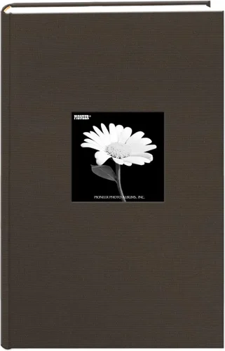 Álbum de fotos con cubierta de marco de tela, 300 bolsillos para fotos de 4 x 6 pulgadas, color moca cálido