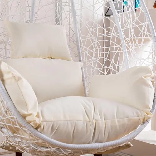 Miniatura 11 de Cojín para silla con columpio, impermeable, suave, para colgar huevos, para patio, con almohada, para interiores y exteriores Rojo