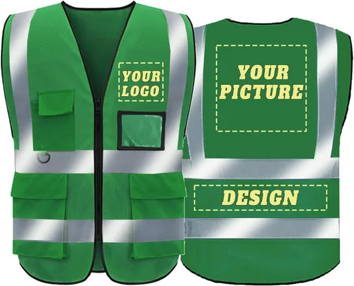 Miniatura 26 de BeautyWill Chaleco de seguridad personalizado con logotipo Clase 2 Chaleco reflectante de alta visibilidad Chaleco de trabajo protector