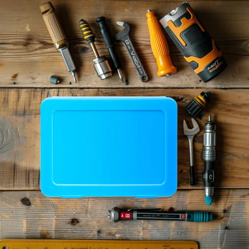 Miniatura 6 de ALCYON Caja de almacenamiento organizadora de baterías, soporte de caja de garaje para 24* AA, 30* pilas AAA (bolsa no incluye baterías) (azul)