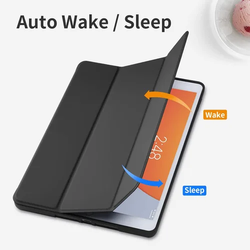 Miniatura 4 de Funda para iPad 8ª/7ª generación (2020/2019) iPad 10.2 pulgadas con soporte para lápices [encendido/apagado] funda protectora con soporte magnetico