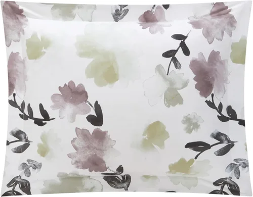 Miniatura 3 de Chic Home Everly Green - Juego de funda de edredón de 3 piezas reversible con estampado floral de acuarela con cierre de cremallera, fundas
