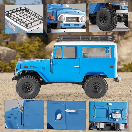Miniatura 3 de BEEZRC FMS 1/10 RC Crawler FJ40 Toyota con licencia RS 4WD 2.4G Modelo RC Car Hobby 4x4 RC Rock Crawler Offroad RC Truck RC Auto de control remoto