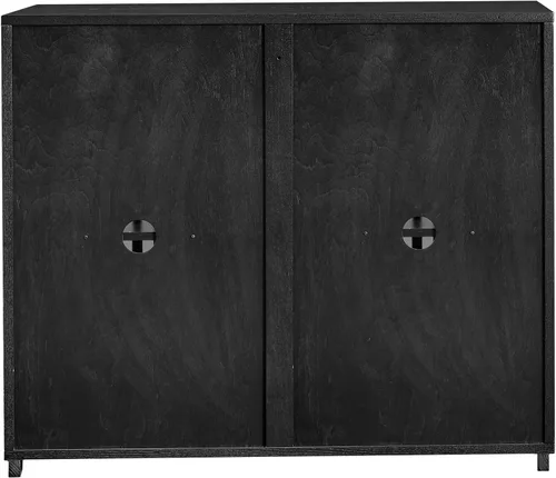 Miniatura 9 de Mesa consola estrecha de 39 pulgadas con puertas huecas, aparador moderno de mediados de siglo con 2 orificios de salida, gabinete de almacenamiento
