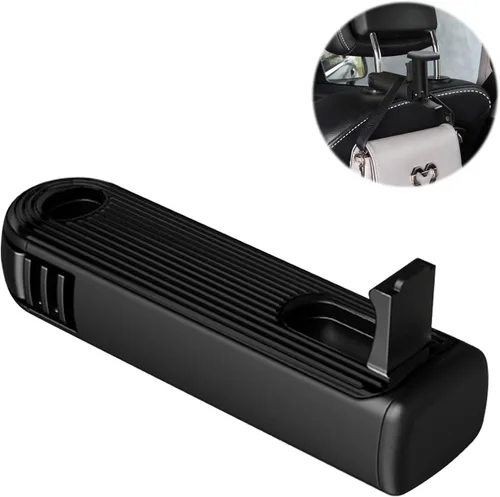 Ganchos para Reposacabezas del Asiento Trasero - Nuevo Gancho de Coche Oculto 2 en 1 con Soporte para Teléfono, Rotación Universal de 360 Grados