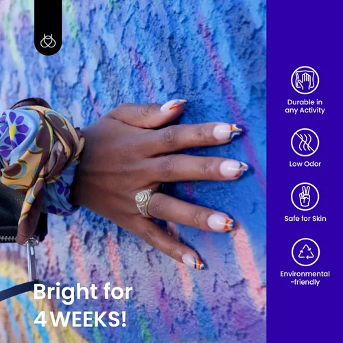 Miniatura 8 de Beetles - Esmalte de uñas de gel azul, color amor zafiro azul real de invierno, remojo con lámpara LED UV, esmalte de uñas de gel para diseño de D