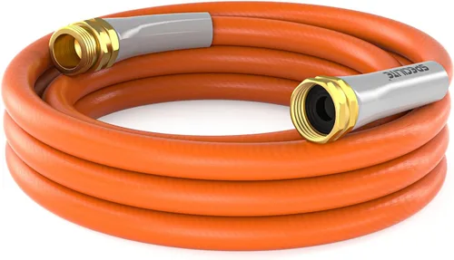 Miniatura 25 de SPECILITE Manguera de jardín de 50 pies x 5/8 pulgadas, manguera de agua resistente, flexible y ligera, explosión de 600 psi, manguera de goma 5/8
