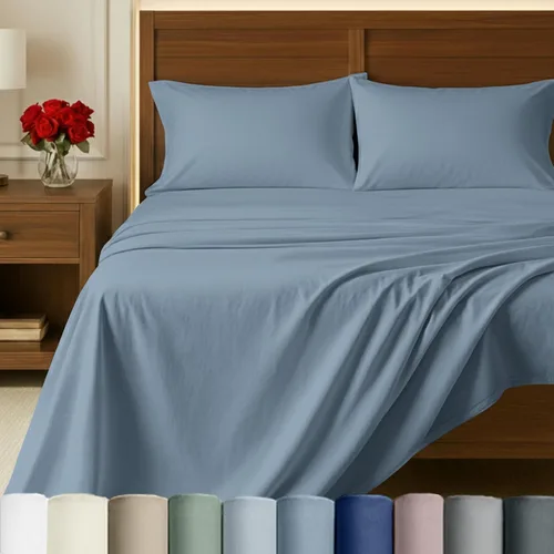 Miniatura 18 de California Design Den Sábanas de Cama 100% Algodón Egipcio - Juego de Sábanas King de Lujo Auténtico Certificado con Bolsillos Profundos, Satén