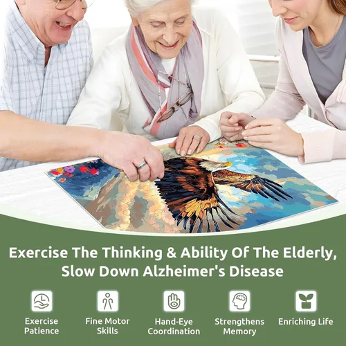 Miniatura 5 de Paquete de 6 rompecabezas de 36 piezas grandes para personas mayores, productos de demencia y Alzheimer, actividades para adultos mayores