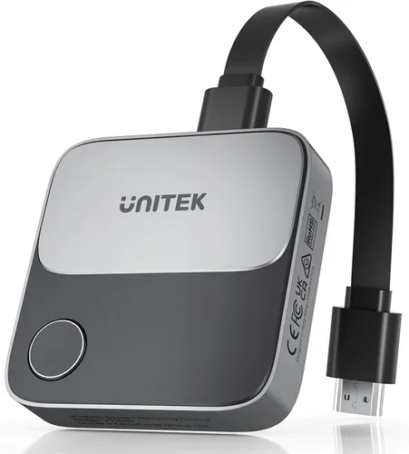 Unitek Adaptador inalámbrico HDMI para pantalla Dongle, receptor de duplicación de pantalla 2.4G/5G 4K, dispositivo de transmisión de TV,