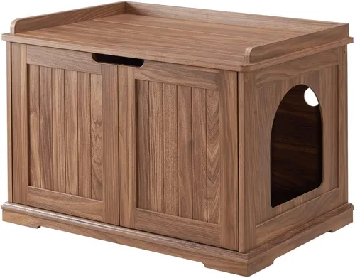 Miniatura 22 de unipaws Muebles Gabinete para Caja de Arena de Gatos, Baño para Gatos, Cubierta de Caja de Arena Oculta, Gabinete para Gato Grande, Cajas de Arena
