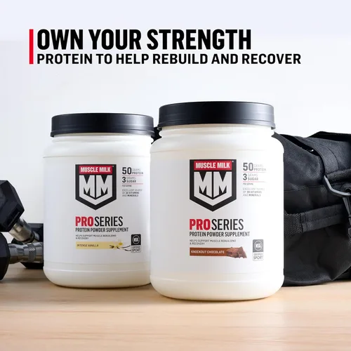 Miniatura 7 de Muscle Milk Pro Series Polvo de Suplemento de Proteína, Vainilla Intensa, 2 Libras, 11 Porciones, 50g de Proteína, 3g de Azúcar, 20 Vitaminas