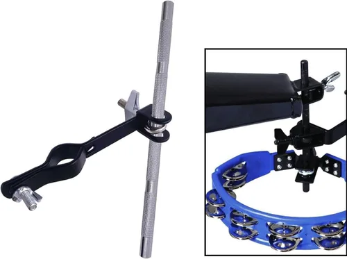 Miniatura 4 de Abrazadera de montaje para campana con brazo de acero de 9.4 pulgadas, soporte de percusión para bloques de atasco, pandereta