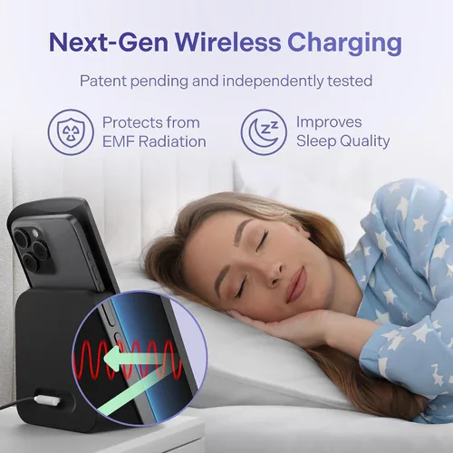 Miniatura 2 de Elvy Cargador Inalámbrico Qi Rápido para Celulares - Diseñado con Tecnología de Gestión de EMF para Carga Mejorada, Blindaje Ambiental Avanzado