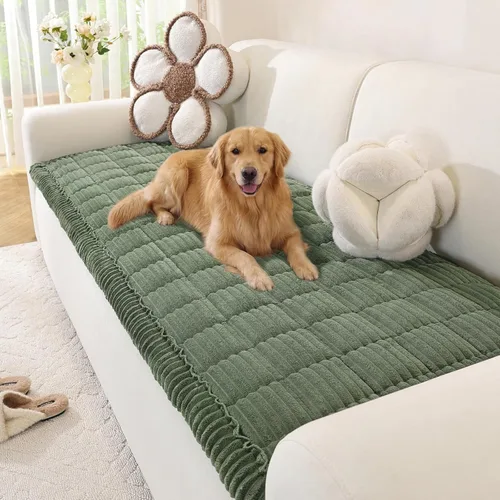 OstepDecor Funda de sofá para perros, funda de sofá antideslizante lavable para mascotas, funda de sofá suave para sofá, sofá biplaza y seccional,