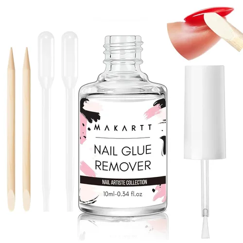 Miniatura 15 de Makartt Pegamento para uñas acrílicas, pegamento para aplicar con pincel para reparar uñas, pegamento profesional para uñas postizas de larga
