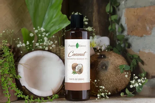 Miniatura 4 de Aceite de masaje de coco relajante, hecho con aceite de jojoba, aceite de almendras dulces, vitamina E y aceite de coco virgen extra, regalos