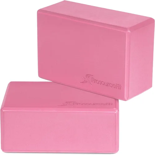 ProsourceFit Foam Yoga Blocks, High Density EVA Yoga Bricks 4”x 6” x 9” (Set of 2)