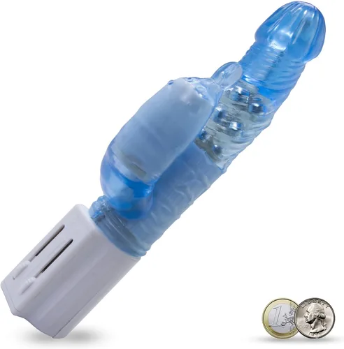 Miniatura 3 de LeLuv Conejo Vibrador Toadstool Tip Eje Remolino Silencioso Azul