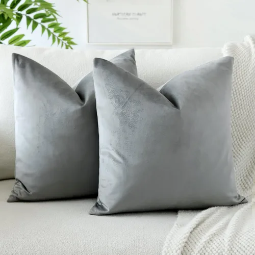 Miniatura 20 de OTOSTAR Fundas de almohada decorativas de terciopelo suave, funda de cojín cuadrada sólida, fundas de almohada para decoración del hogar, fundas