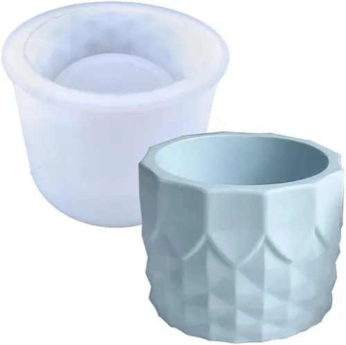 Molde de silicona para florero, moldes de resina para florero, molde de resina para hacer manualidades, florero, decoración del hogar Estereoscópico