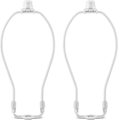 Miniatura 19 de Juego de 2 soportes desmontables para arpa de lámpara de 7 pulgadas para lámparas de mesa y de pie, soporte resistente para pantalla de lámpara