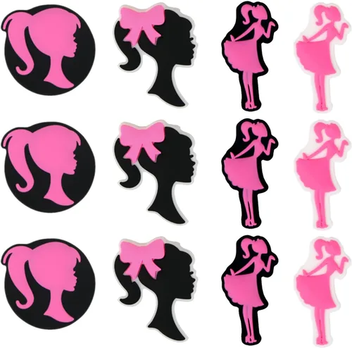 12 cuentas focales de silicona para bolígrafos, con forma de personajes, cuentas de silicona para hacer llaveros, cuentas a granel para hacer joyas,