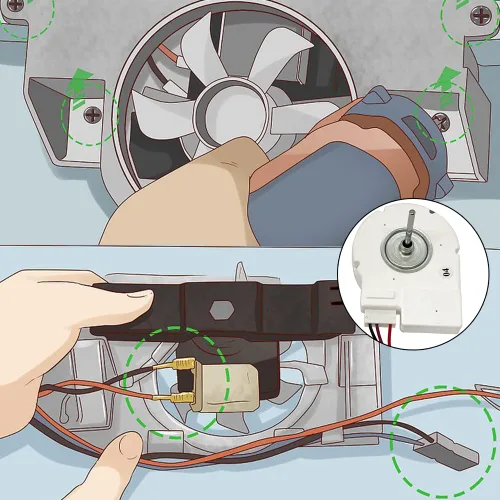 Miniatura 7 de 50240401000Q 12V 4W Refrigerador Evaporador Motor Motor Reemplazo para Samsung Nevera/Midea/Frigidaire Freezer/Magick Chef Refrigerador Condensador