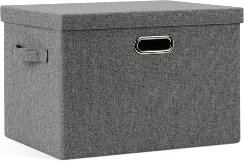 Miniatura 38 de Graciadeco Contenedores de almacenamiento plegables grandes de 17 pulgadas y 36 cuartos de galón con tapas, paquete de 3 cajas de almacenamiento