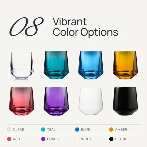 Miniatura 7 de Drinique Copas de vino irrompibles sin tallo, juego de 4, plástico Tritan de 12 onzas, fabricadas con 50% contenido reciclado, reutilizables, aptas