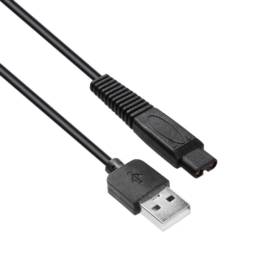 Miniatura 2 de Cable de carga de repuesto para Hatteker Shaver Electric, Micro Touch Solo Trimmer Razor, Pitbull Skull Shaver, cable de carga USB con cepillo