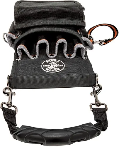 Miniatura 7 de Klein Tools 5242 Bolsa para herramientas, funda Tradesman Pro con cinta adhesiva eléctrica, fondo reforzado, 9 bolsillos