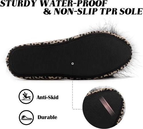 Miniatura 4 de Bctex Coll Pantuflas de terciopelo acogedoras, para mujer, con espuma viscoelástica, mullida, suela antideslizante, para el hogar y el dormitorio