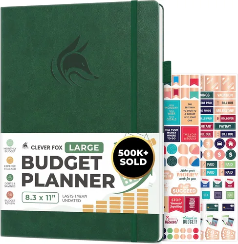 Miniatura 30 de Clever Fox Planificador de presupuesto de bolsillo, mini cuaderno de seguimiento de gastos. Organizador de presupuestos mensual, cuaderno