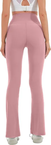 Miniatura 52 de HEGALY Pantalones de yoga acampanados para mujer, leggings cruzados, suaves, de cintura alta, pantalones casuales de entrenamiento con corte de bota