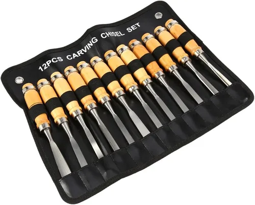 Miniatura 2 de Juego de cinceles de mano para tallar madera, cuchillos de tallado de madera, herramientas de tallado, herramientas profesionales de carpintería