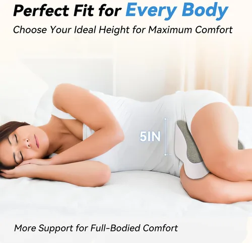 Miniatura 4 de UJPFEO Almohada de rodilla para personas que duermen de lado, almohadas de piernas para ciática, rodillas, caderas, articulaciones entre piernas