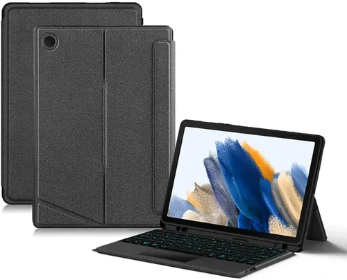 Miniatura 14 de Funda de teclado para Samsung Galaxy Tab S6 Lite de 10.4 pulgadas 2024/2022/2020 con panel táctil, retroiluminación inteligente de 7 colores, funda