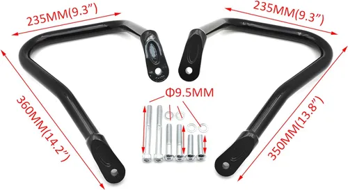 Miniatura 2 de Barra de choque de protección de alforja trasera negra compatible con Harley Softail FLHC FLHCS 2018+ [P/N: TGHD-SG09-BK]