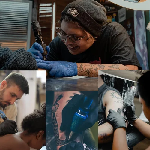 Miniatura 5 de 200 cubiertas para máquina y 4 cintas de agarre, cubiertas para bolígrafos de tatuaje Urknall para cubrir agarre, fundas de barrera, suministros