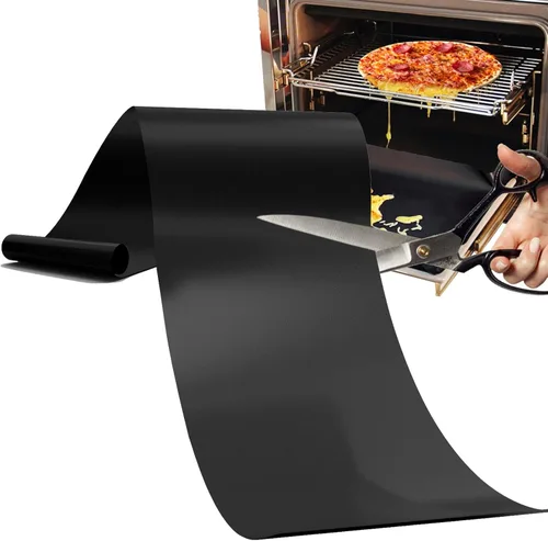 Miniatura 15 de Revestimientos para horno para la parte inferior del horno, 16 x 24 pulgadas de grosor, antiadherentes, antiadherentes, forros de horno Negro