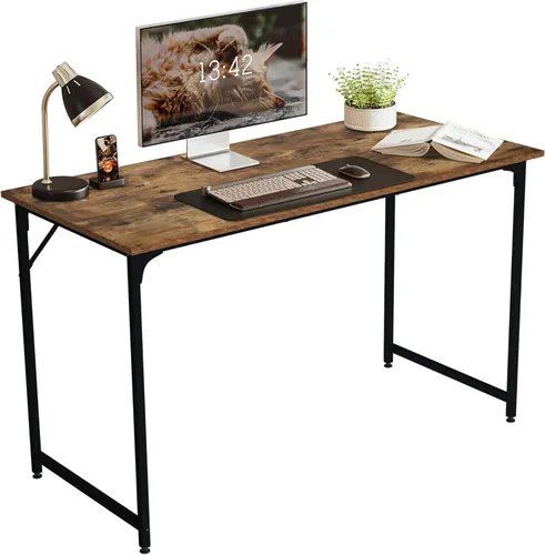 Miniatura 13 de Escritorio de computadora de 32 pulgadas para espacios pequeños, escritorio de oficina en casa, estilo moderno y simple, escritorio de trabajo Negro