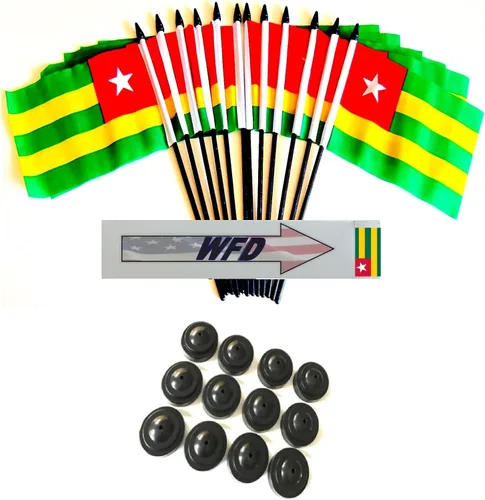 Miniatura 52 de Paquete de 12 banderas de escritorio de oficina en miniatura de poliéster Afganistán de 4 x 6 pulgadas y pequeñas banderas de mesa, 1 docena de mini