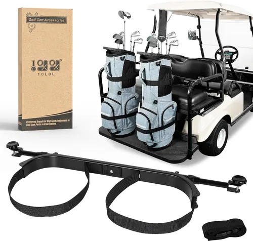 10L0L Soporte universal para bolsa de carrito de golf, accesorio ajustable para asiento trasero sin taladros para 2+2 plazas, se adapta a Yamaha,